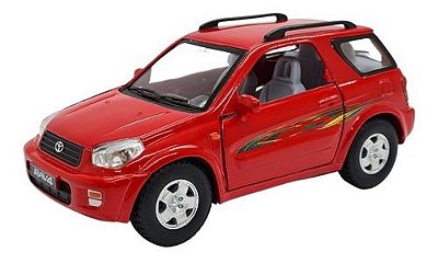 Miniatura Toyota Rav4 Vermelho Metal Kinsmart 1:32