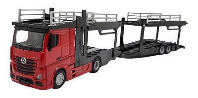 Miniatura Caminhão Mercedes Benz Actros Carreta Cegonha 1:43