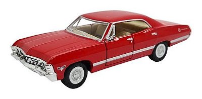 Miniatura Chevrolet Impala 1967 Vermelho Metal 1:43