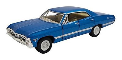 Miniatura Chevrolet Impala 1967 Azul Metal 1:43