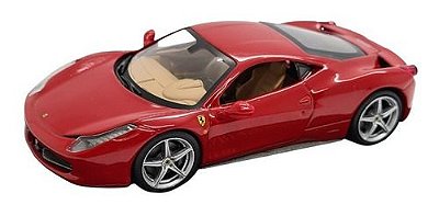 Miniatura Ferrari 458 Itália Vermelho Metal 1:43