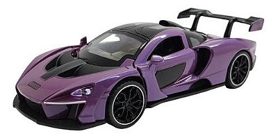Miniatura Mclaren Ayrton Senna Roxo Acende Luz/som 1:32