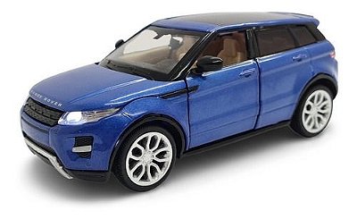 Miniatura Land Rover Evoque Azul Acende Luz E Som 1:32