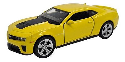 Miniatura Chevrolet Camaro Zl1 Amarelo Metal Welly 1:40