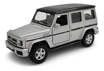 Miniatura Mercedes Benz G63 Amg Prata Metal 1:38