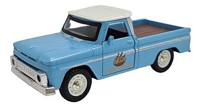 Miniatura Camionete Pick-up Azul Acende Luz E Som 1:38