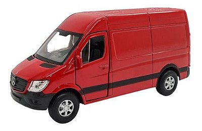 Miniatura Mercedes Benz Sprinter Furgão Vermelho 1:38