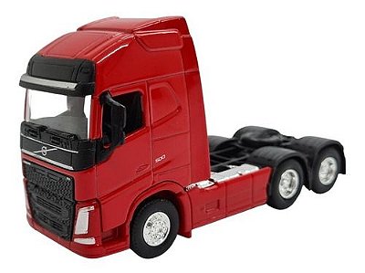 Miniatura Caminhão Volvo Fh 500 Truck Vermelho Metal 1:64