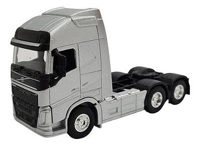 Miniatura Caminhão Volvo Fh 500 Truck Prata Metal 1:64
