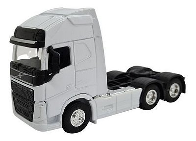 Miniatura Caminhão Volvo Fh 500 Truck Branco Metal 1:64