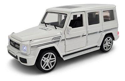 Miniatura Mercedes Benz G65 Amg Branco Acende Luz/som 1:32