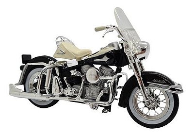 Miniatura Moto Harley Davidson Flh Duo Glide 1962 1:18
