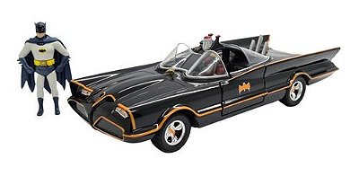 Miniatura Batmóvel Batman E Robin Classic Tv C/boneco 1:24