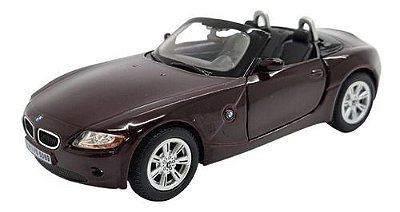 Miniatura Bmw Z4 Cabrio Conversível Bordô Metal 1:32