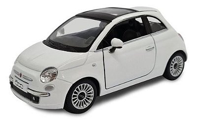 Miniatura Fiat 500 Branco Metal 1:28