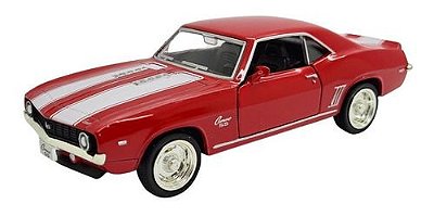 Miniatura Chevrolet Camaro Ss 1969 Rmz Vermelho Metal 1:36