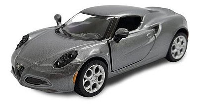 Miniatura Alfa Romeo 4c Cinza Metal 1:32