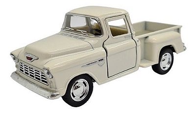 Miniatura Chevrolet Chevy Stepside 1955 Bege Metal 1:36
