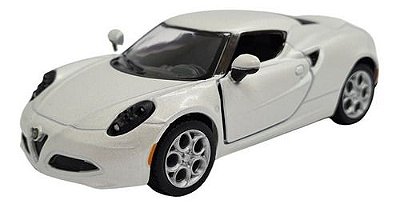 Miniatura Alfa Romeo 4c Branco Metal 1:32