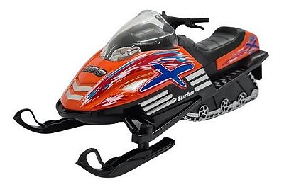 Miniatura Moto Snow Turbo Neve Laranja 1:18