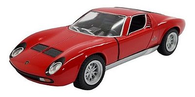 Miniatura Lamborghini Miura P400 Sv 1971 Vermelho 1:34