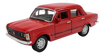 Miniatura Fiat 125p Vermelho Metal Welly 1:38