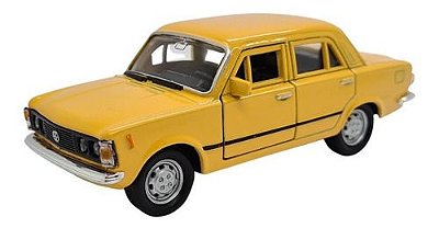 Miniatura Fiat 125p Amarelo Metal Welly 1:38