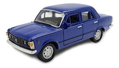 Miniatura Fiat 125p Azul Metal Welly 1:38