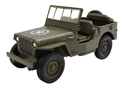Miniatura Jeep Willys 1941 Exército Militar Metal 1:38