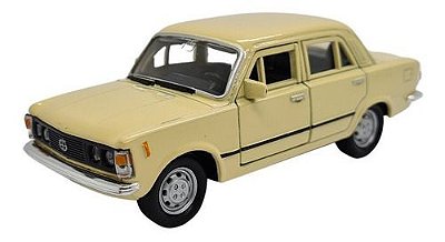Miniatura Fiat 125p Bege Metal Welly 1:38
