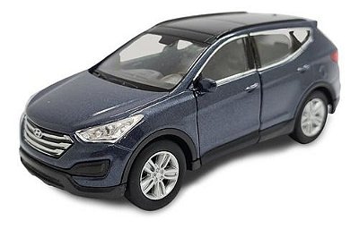 Miniatura Hyundai Santa Fé 2016 Azul Metal 1:36