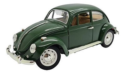 Miniatura Volkswagen Fusca Verde Metal 1:18