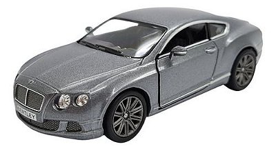 Miniatura Bentley Continental Gt 2012 Cinza Metal 1:38