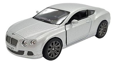 Miniatura Bentley Continental Gt 2012 Prata Metal 1:38