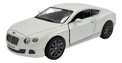 Miniatura Bentley Continental Gt 2012 Branco Metal 1:38