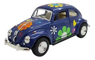 Miniatura Volkswagen Fusca 1967 Amor Metal Azul 1:32