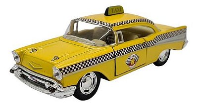 Miniatura Chevrolet Bel Air 1957 Taxi Metal 1:40