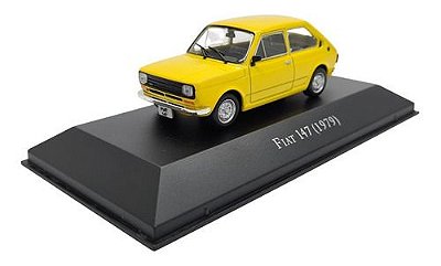 Miniatura Coleção Fiat 147 Amarelo 1979 Metal 1:43