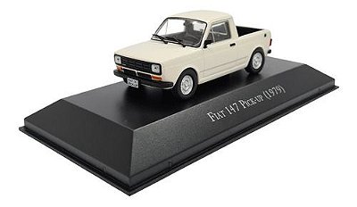 Miniatura Fiat 147 Pickup 1979 Branco Metal 1:43