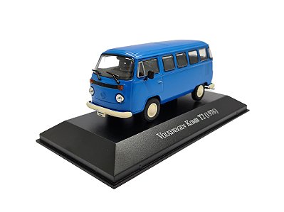 Miniatura Volkswagen Kombi Azul T2 1976 Azul Metal 1:43