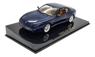 Miniatura Ferrari 456 M Azul Coleção Metal 1:43