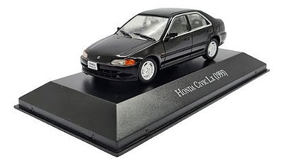 Miniatura Honda Civic Lx 1993 Preto Inesquecíveis Metal 1:43