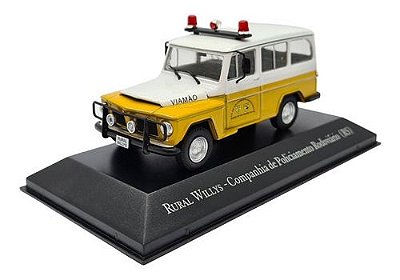 Miniatura Rural Willys Policia Rodoviária Rs Metal 1:43