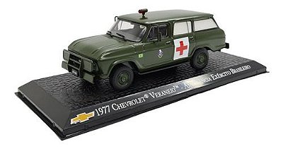 Miniatura Chevrolet Veraneio Ambulância Exército Metal 1:43