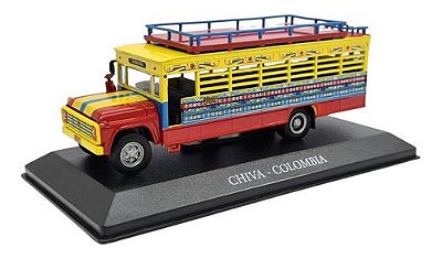 Miniatura Onibus Chiva Colombia Buses Del Mundo Metal 1:72
