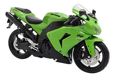 Miniatura Moto Kawasaki Zx-10r Verde Metal 1:12