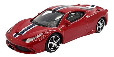 Miniatura Ferrari 458 Speciale Metal Vermelho 1:43 Burago