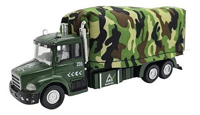 Miniatura Caminhão De Guerra Metal Die Cast 1:64