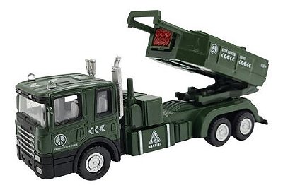 Miniatura Caminhão De Guerra Metal Die Cast 1:64
