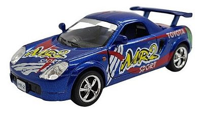 Miniatura Toyota Mr2 Race Azul Metal 1:32